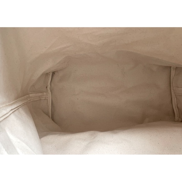 Canvas and leather tote bag picnic beach bag grocery bag - Picture 4 of 7